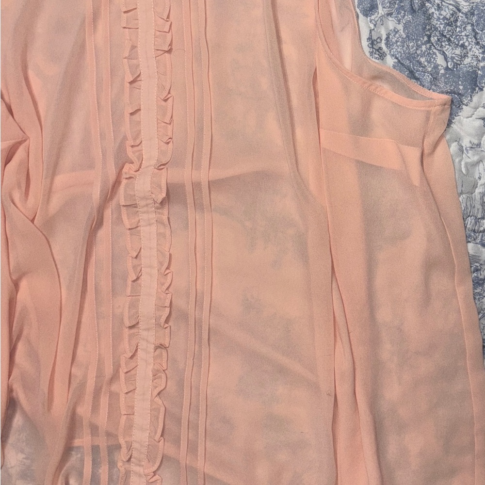 Torrid Peach Ruffle Blouse